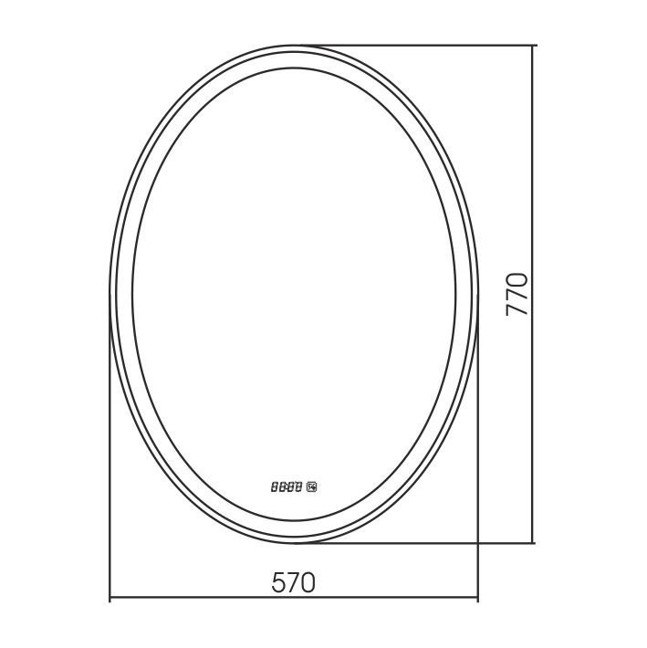 Зеркало с подсветкой Silver Mirrors Италия 57х77