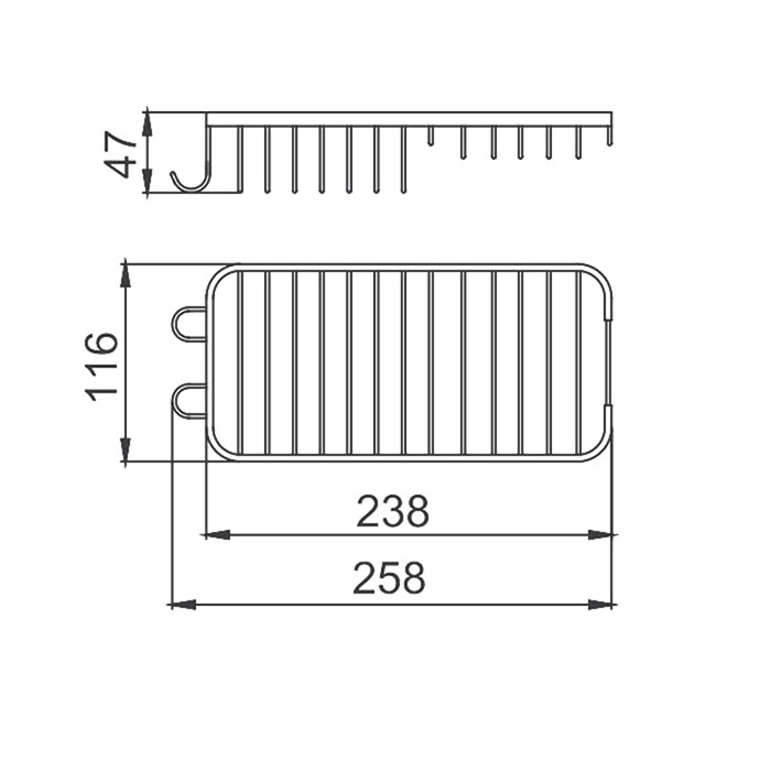 Полка с крючками Frap F338