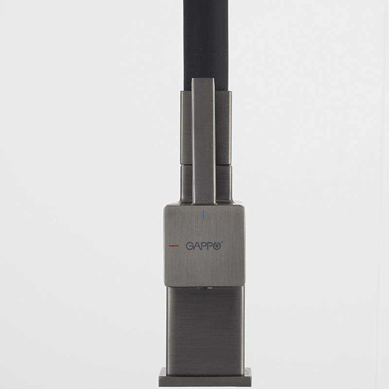 Смеситель для кухни с фильтром Gappo G95 G4395-69 оружейная сталь