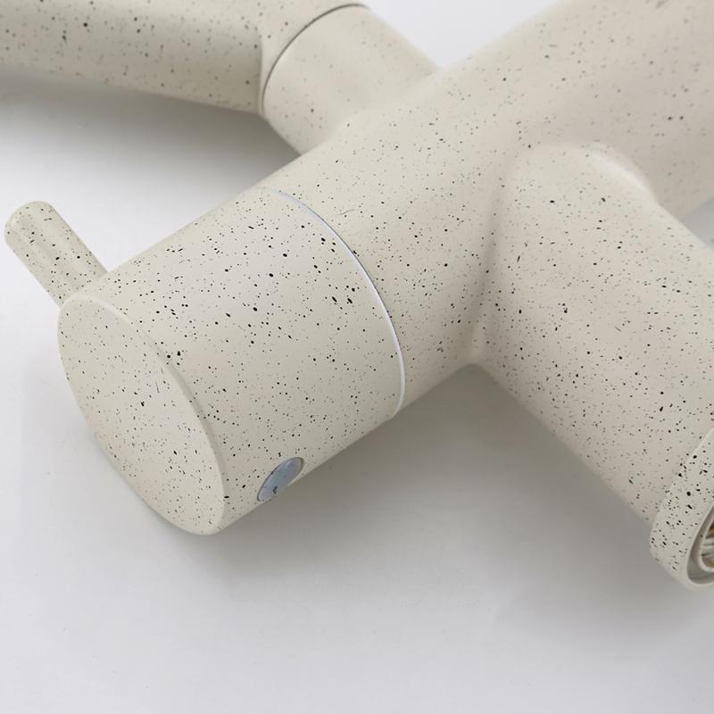 Смеситель для кухни с гибким изливом и фильтром Gappo G4398-81 песочный-черный