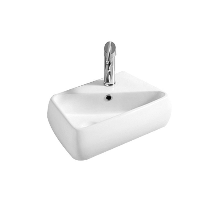 Подвесная раковина CeramaLux 45 N 9275L левая белая