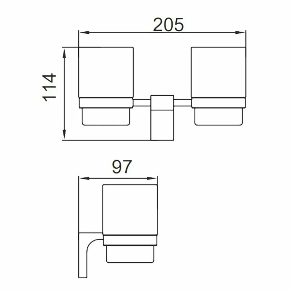 Стаканы для ванной Frap F306-9 F30608-9 оружейная сталь