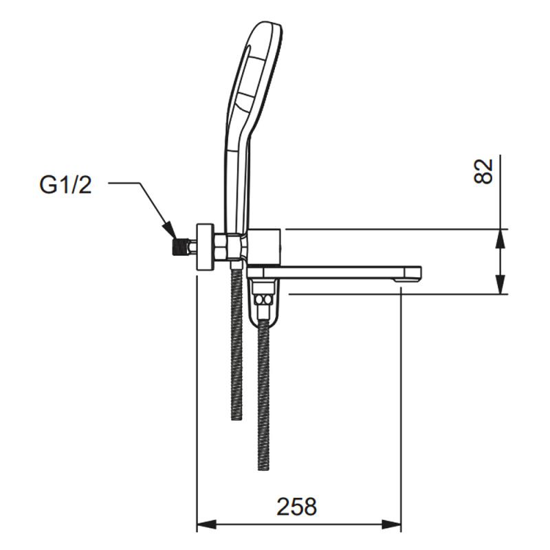 Смеситель для ванны Gappo G10-6 G3210-6 черный