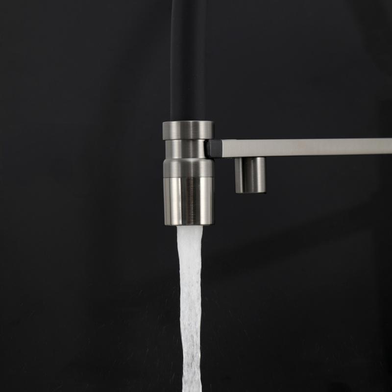 Смеситель для кухни с фильтром Gappo G95 G4395-59 оружейная сталь