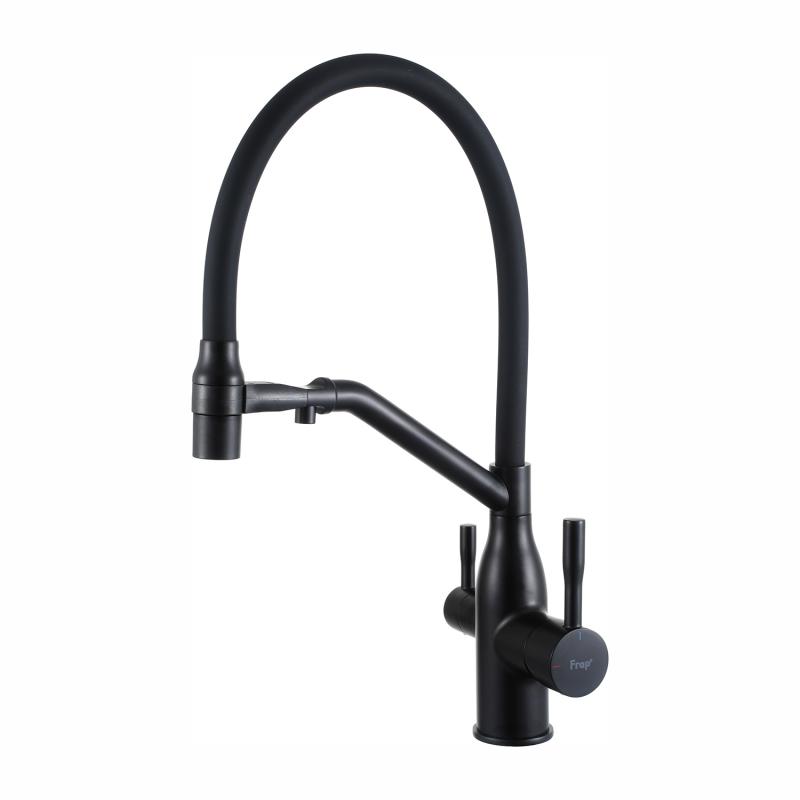 Смеситель для кухни с фильтром Frap H97 F4397-6 черный
