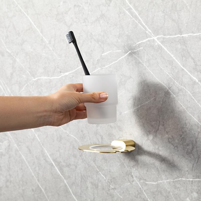 Стакан для ванны Gappo G309-3 G30906-3 золотой сатин