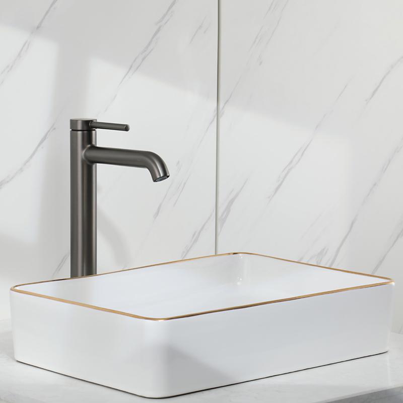 Высокий смеситель для раковины Gappo G06-9 G1006-29 оружейная сталь