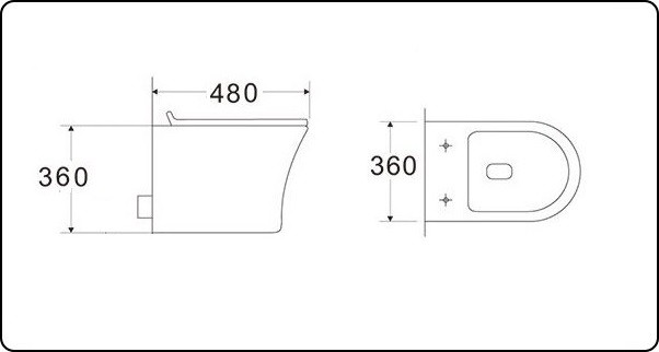 Подвесной унитаз CeramaLux 2617E белый