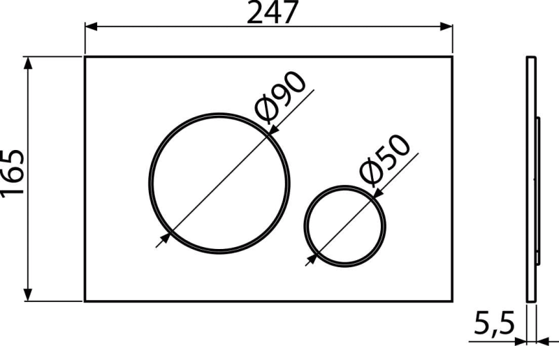 Кнопка для смыва инсталляции Alcaplast Thin M676 белый/матовый