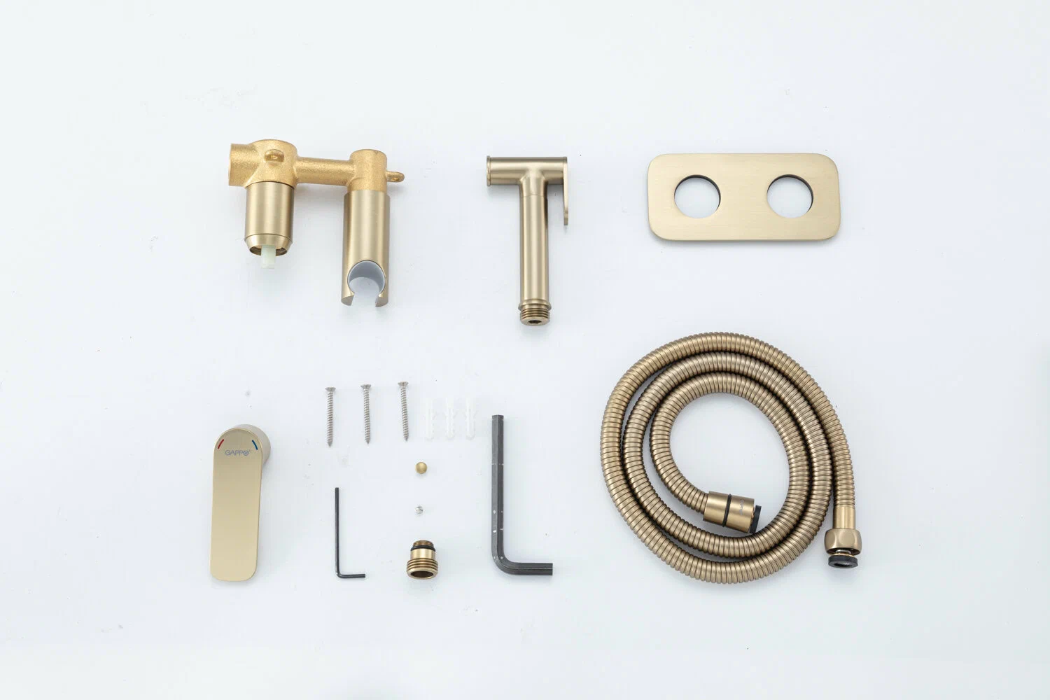 Гигиенический душ встраиваемый Gappo G48-3 G7248-32 золотой сатин