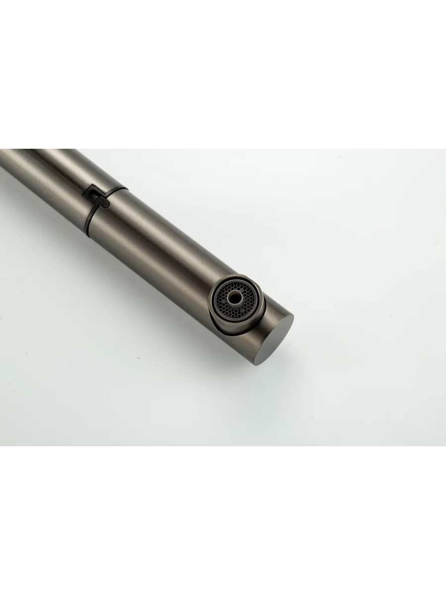 Вытяжной смеситель для кухни с фильтром Gappo G97 G4397-79 оружейная сталь