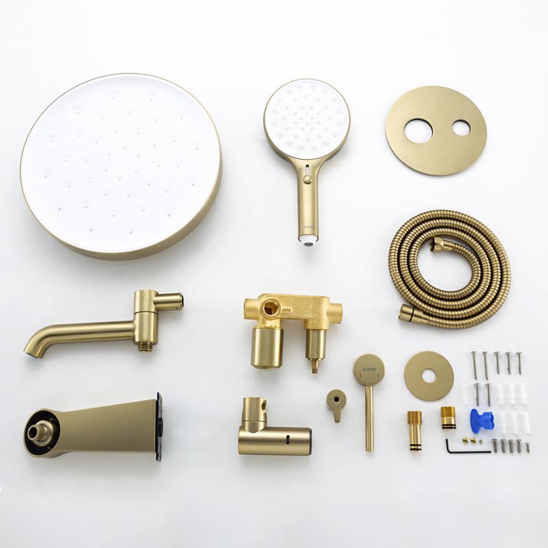 Встраиваемая душевая система Gappo G06-3 G7106-3 золотой сатин