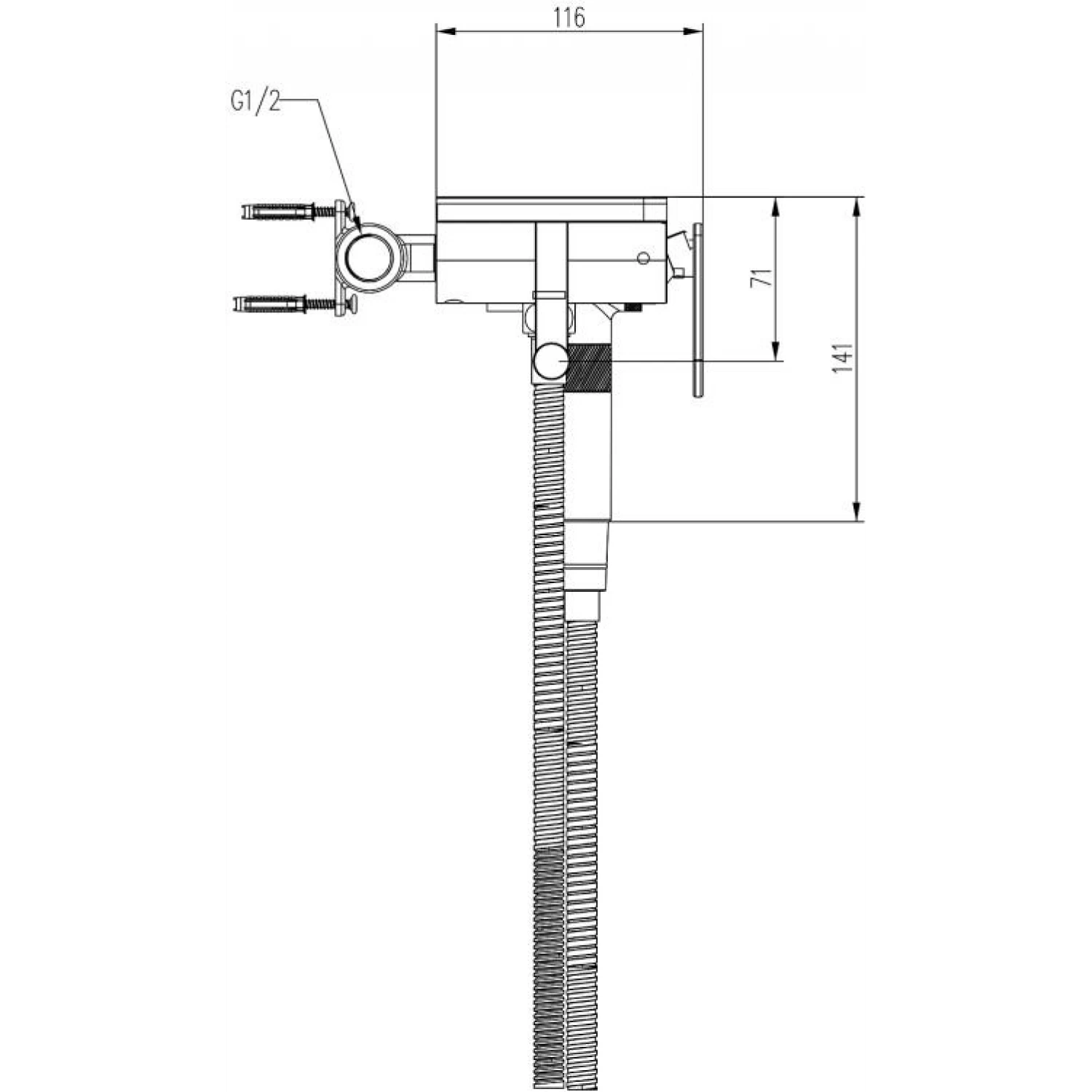Гигиенический душ встраиваемый Gappo G7295-10 хром