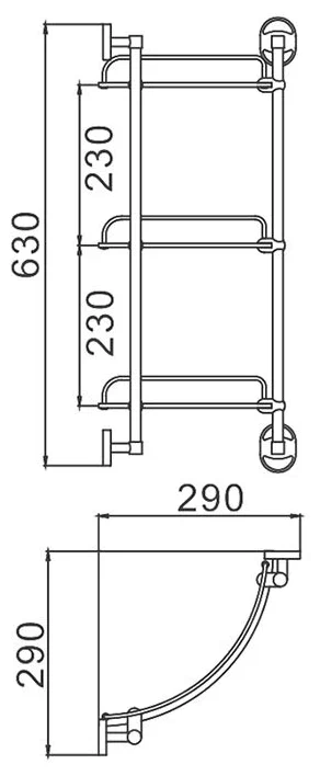 Полка для ванной Frap F1907-3