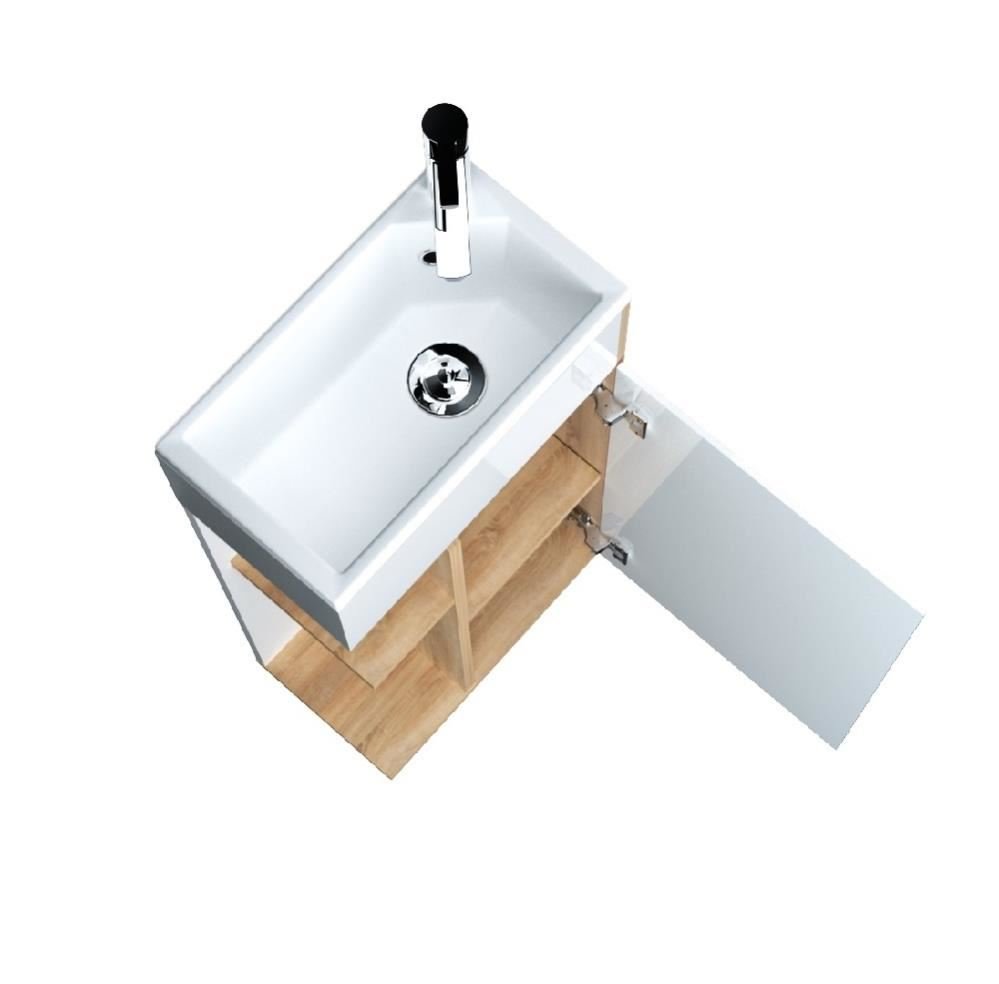 Тумба с раковиной 1Marka Laura 40Н 1д. Дуб Сонома R