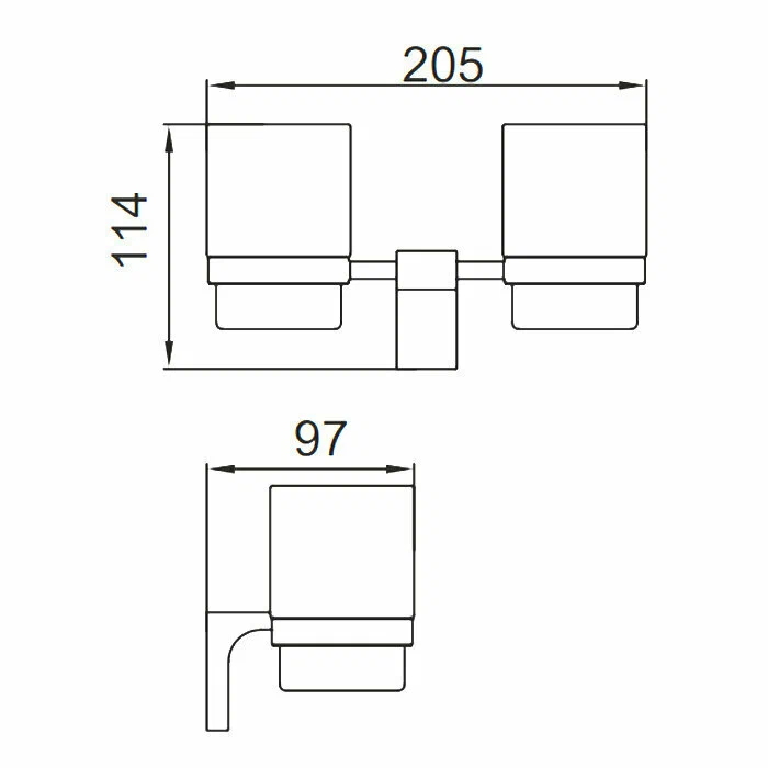 Стаканы для ванной Frap F306-6 F30608-6 черный