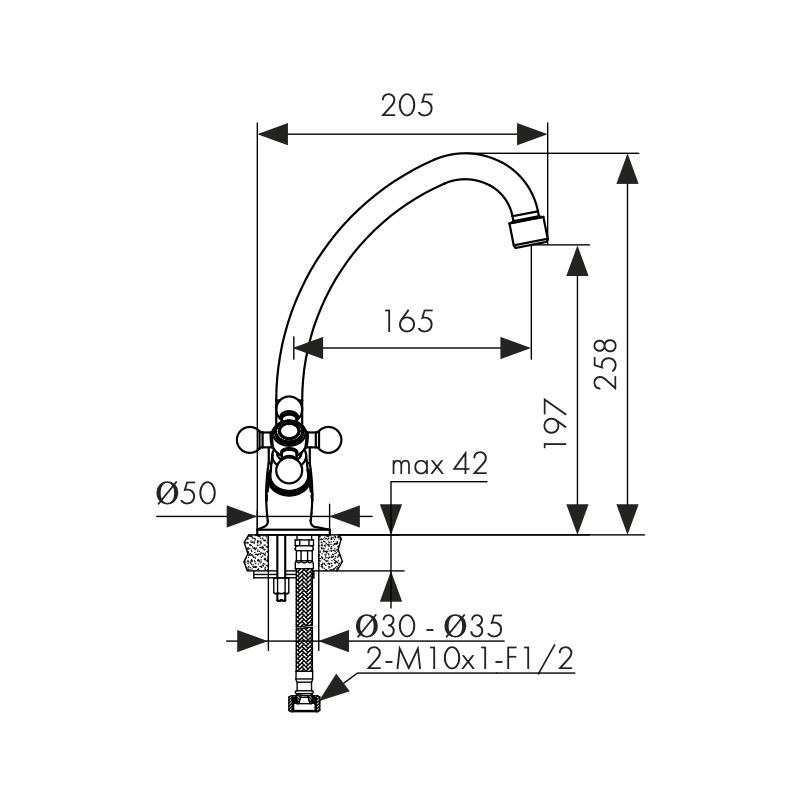 Смеситель для кухни Kaiser Carlson Eco 11063