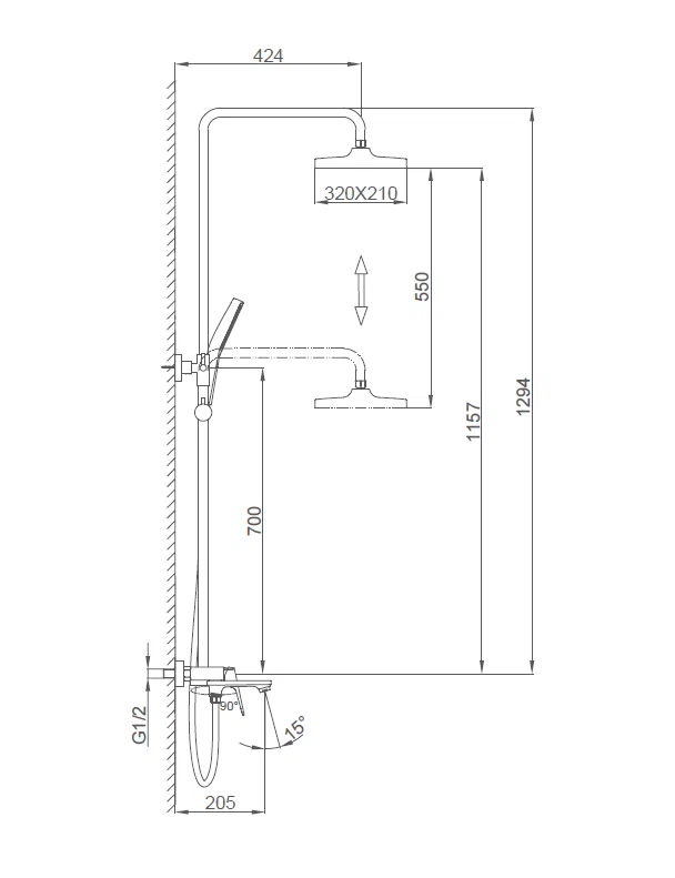 Душевая система Frap H87-6 F2487-6 черный