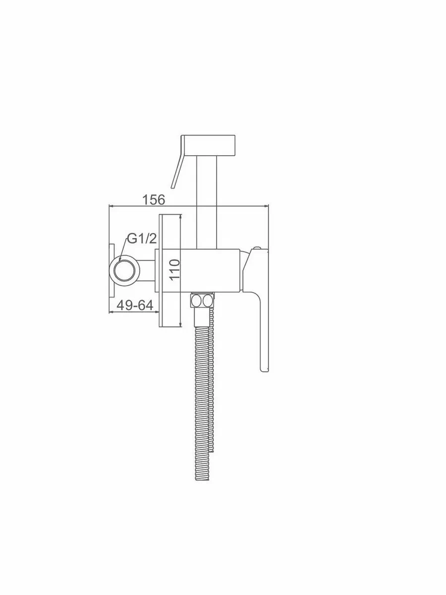 Гигиенический душ встраиваемый Gappo G17-3 G7217-3 золотой сатин