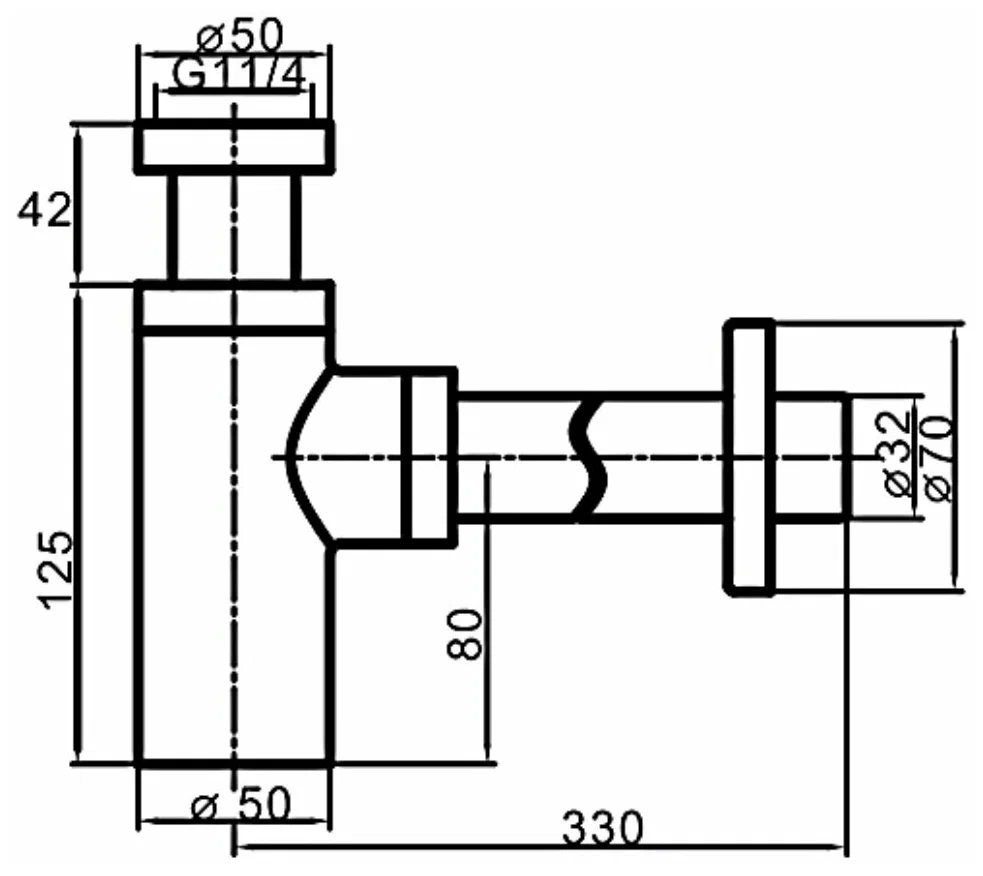 Сифон для раковины Frap F82-5 сатин