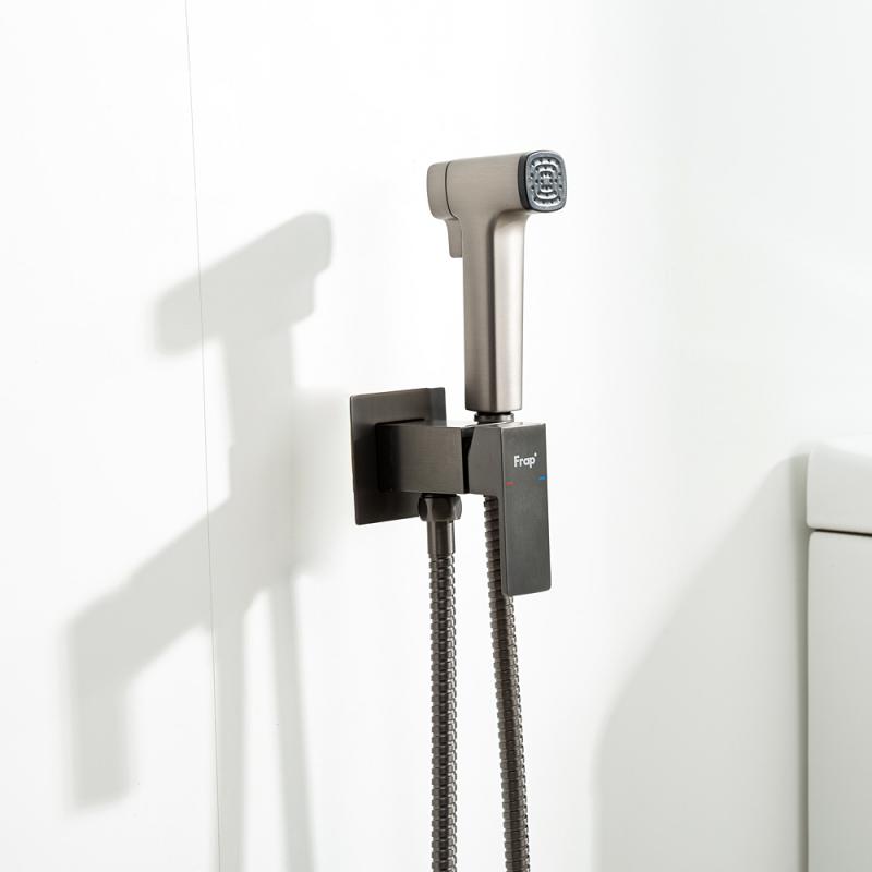 Гигиенический душ встраиваемый Frap H91 F7591-29 оружейная сталь