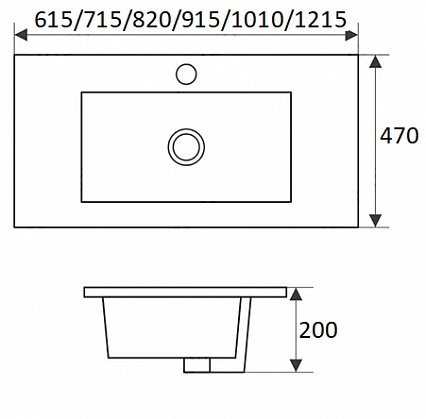 Полувстраиваемая раковина CeramaLux 121.5 N 840-120 белая