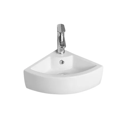 Подвесная/накладная раковина CeramaLux 33 N 9067B угловая белая