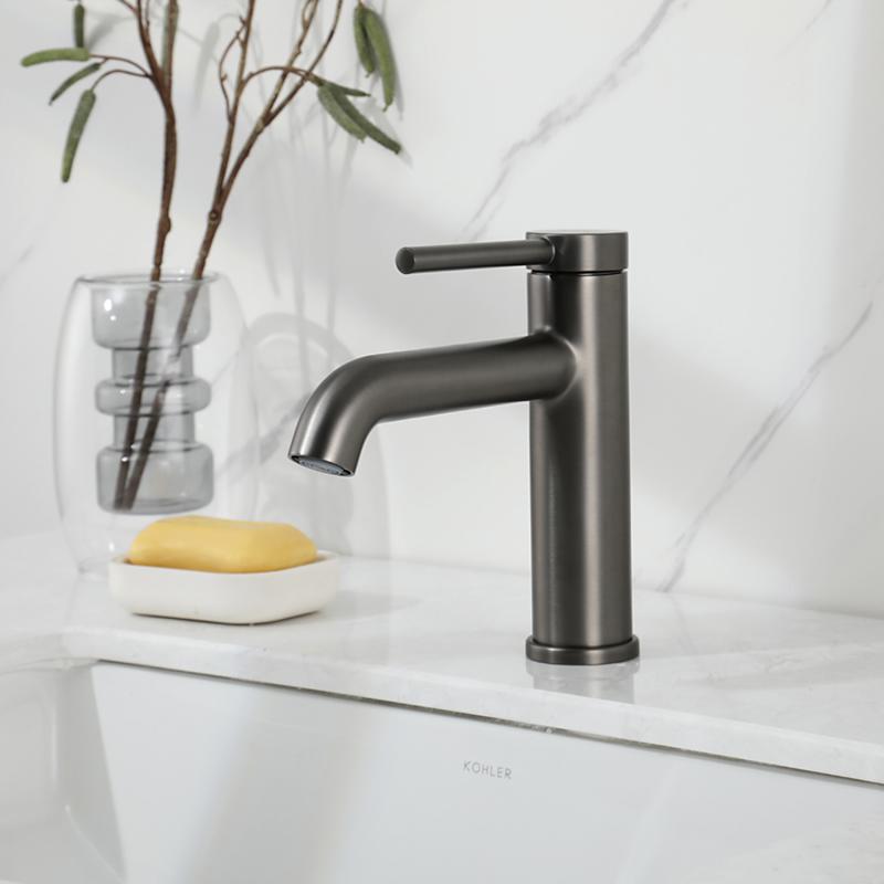 Смеситель для раковины Gappo G06-9 G1006-9 золотой сатин