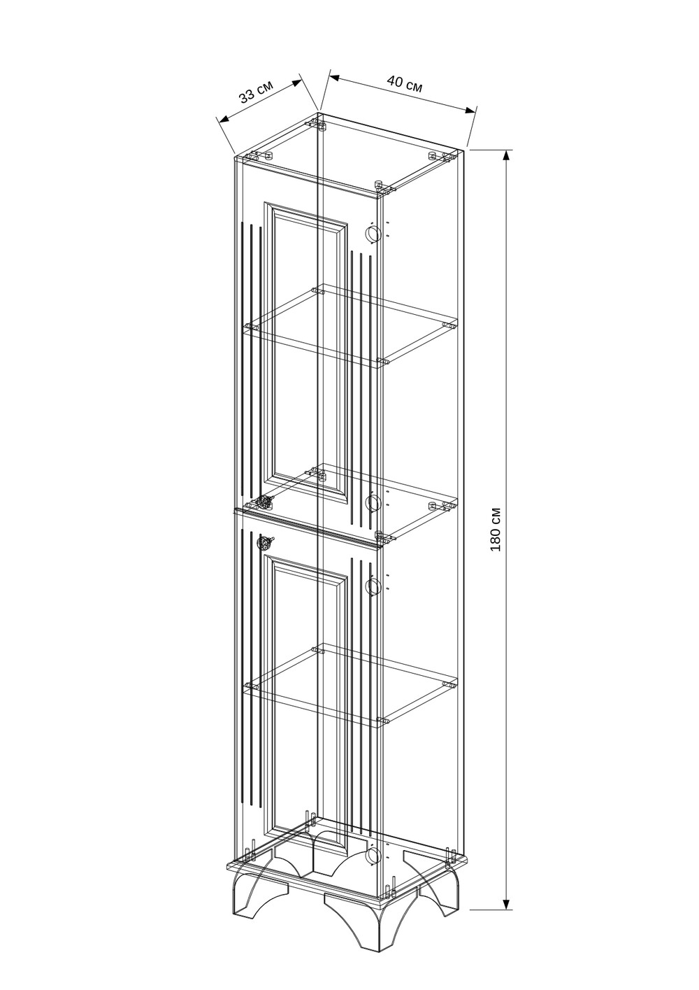 Шкаф-пенал EvaGold Bellucci 40
