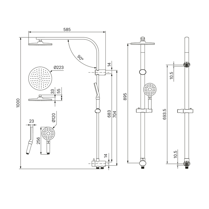 Душевой гарнитур Iddis Swipe SWI3F97i76 хром