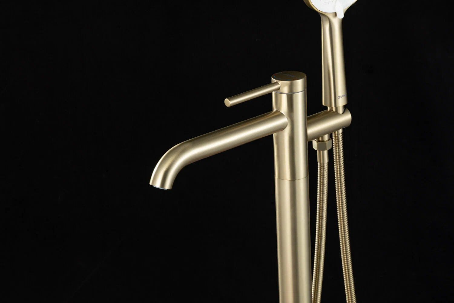 Напольный смеситель Gappo G06-3 G3006-3 золотой сатин