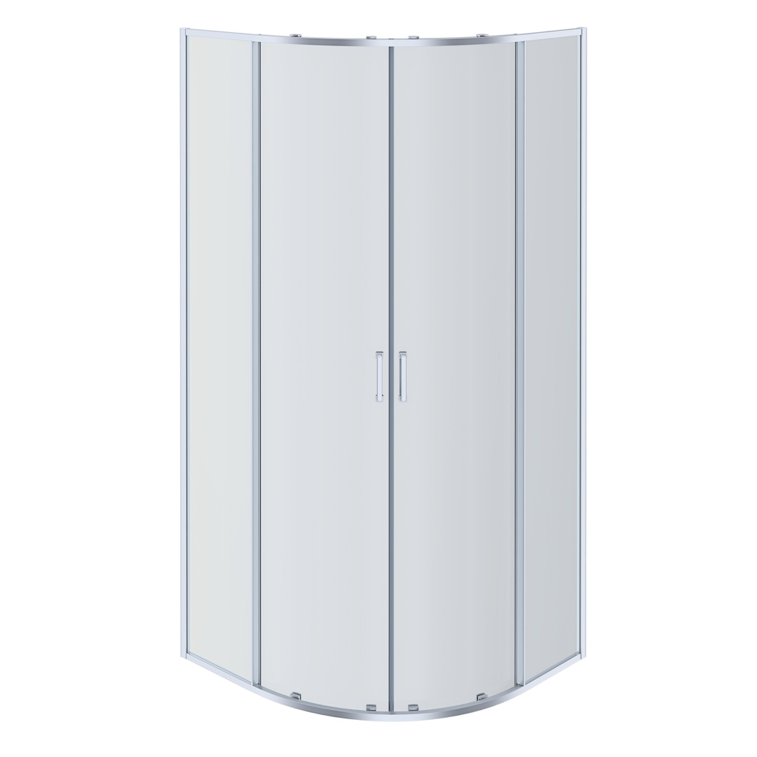 Душевое ограждение Aquatek 80*80 AQNAA2142-80 двери раздвижные 1/4 круга, хром