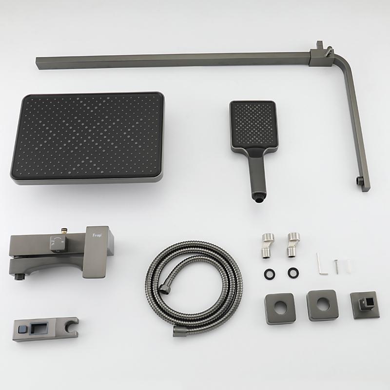 Душевая система Frap H76-9 F2476-9 оружейная сталь