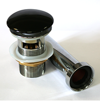 Донный клапан для раковины CeramaLux RD019 с переливом черный