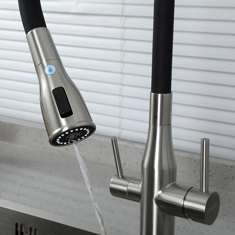 Смеситель для кухни с фильтром Gappo G4399-65 сатин