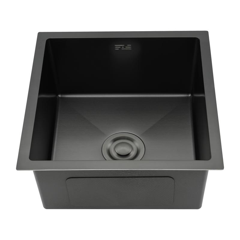 Мойка для кухни с коландером из нержавеющей стали Gappo GS4444-6 черная