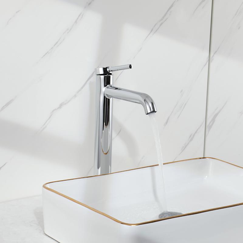 Высокий смеситель для раковины Gappo G06 G1006-2 хром