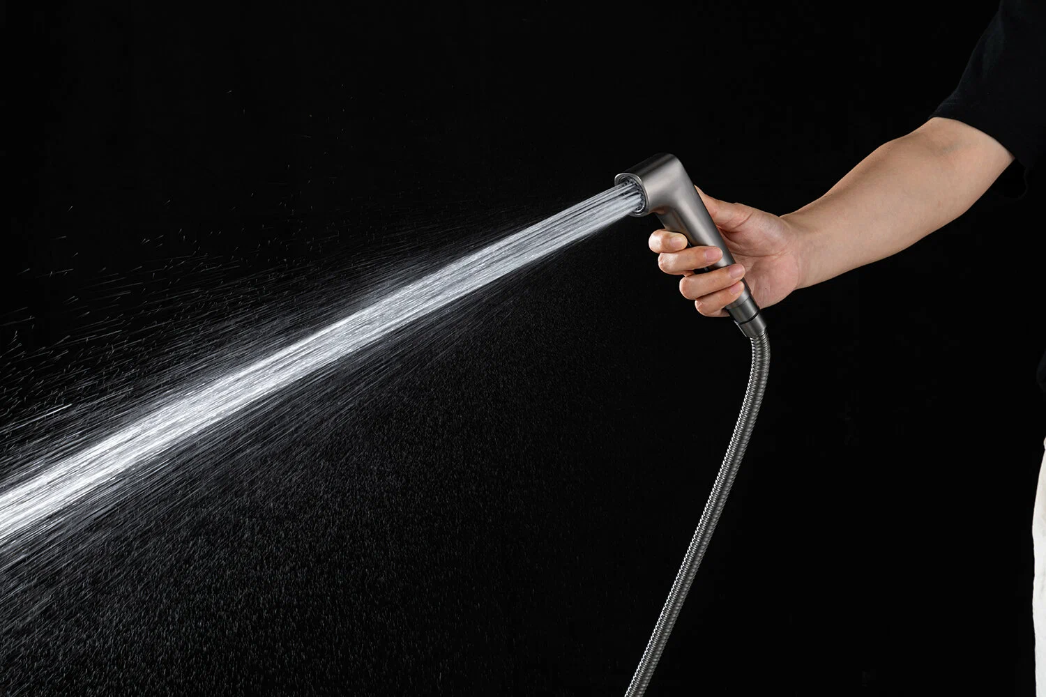 Гигиенический душ встраиваемый Frap H76-9 F2076-9 оружейная сталь