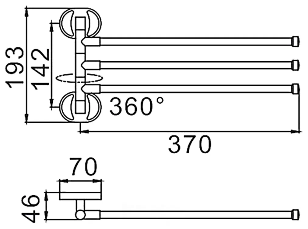 Тройной полотенцедержатель Frap F1913