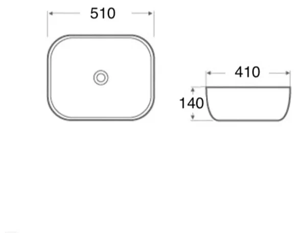 Накладная раковина CeramaLux 50 78104MH-5 светло-серая