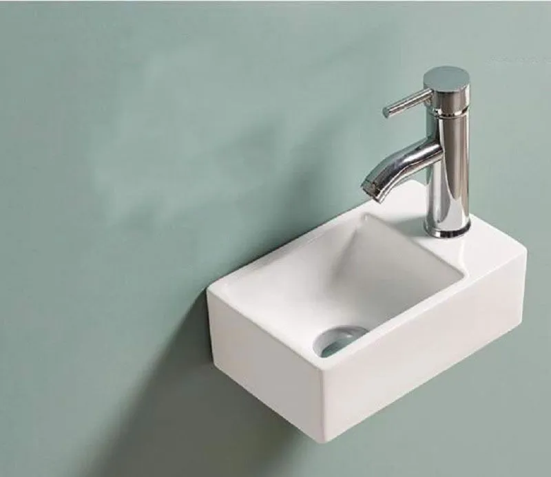 Подвесная/накладная раковина CeramaLux 29,5 N 9048GTL левая белая