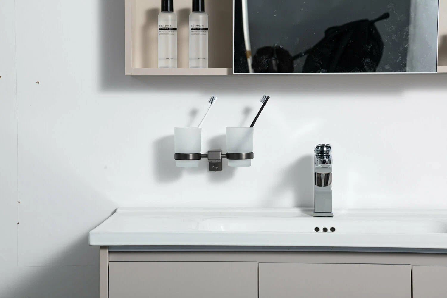 Стаканы для ванной Frap F306-9 F30608-9 оружейная сталь