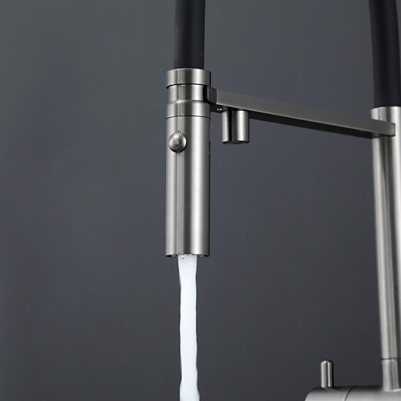 Смеситель для кухни с фильтром Gappo G97 G4397-89 оружейная сталь