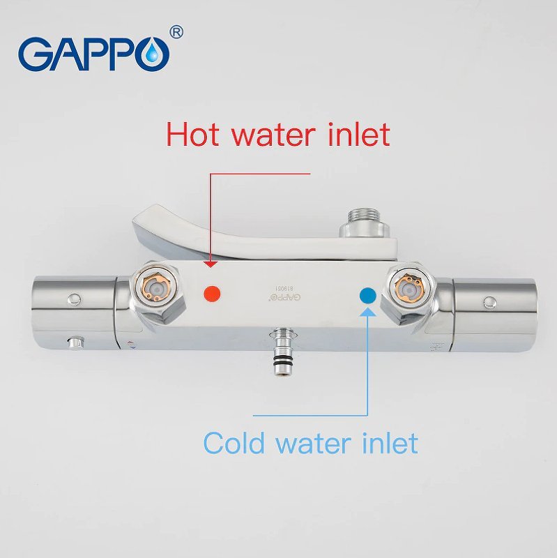 Душевая система с термостатом Gappo G07 G2407-40