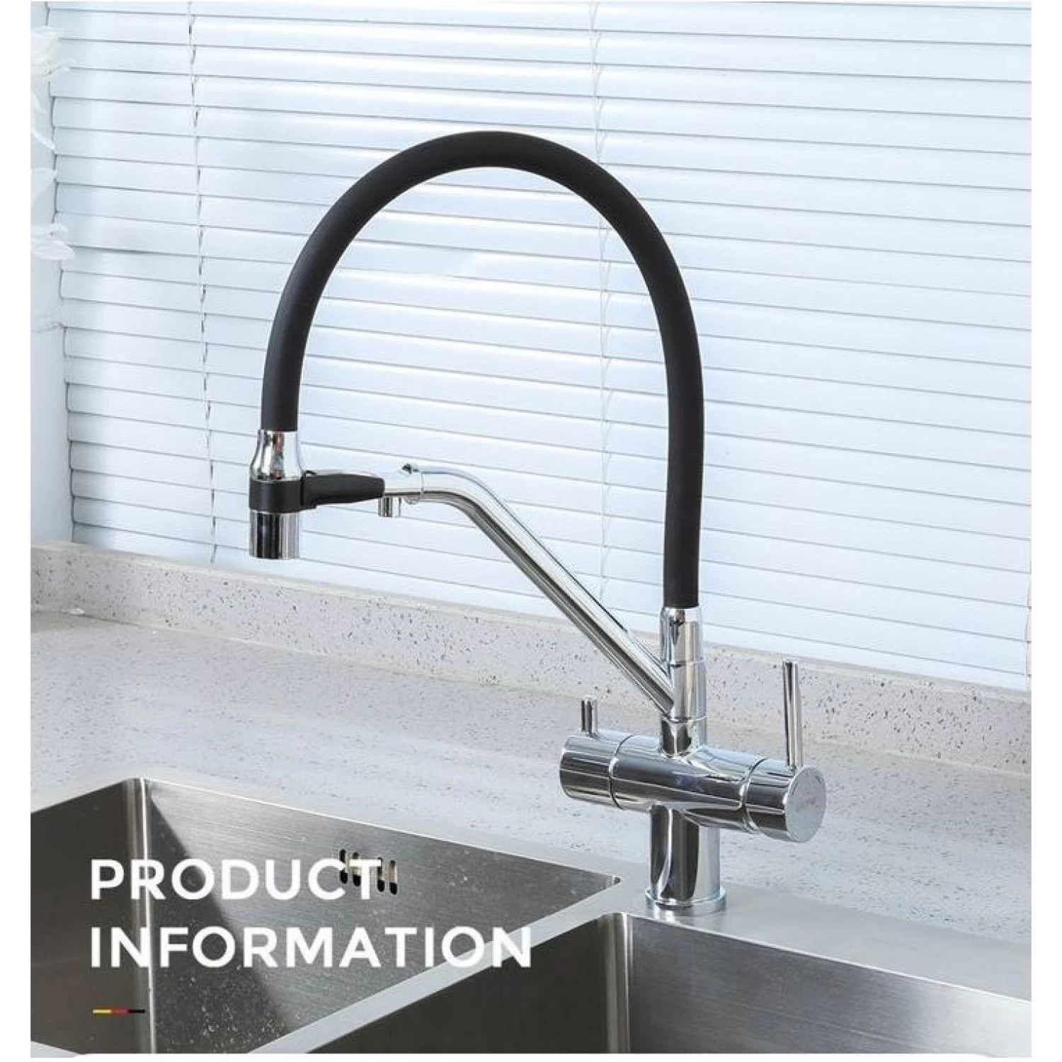 Смеситель для кухни с фильтром Gappo G4398-80 хром