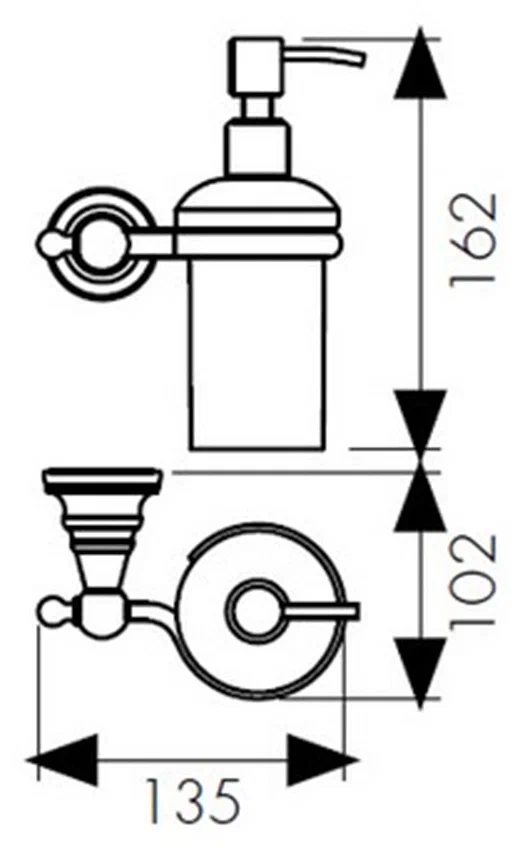 Дозатор жидкого мыла Kaiser KH-4210 бронза
