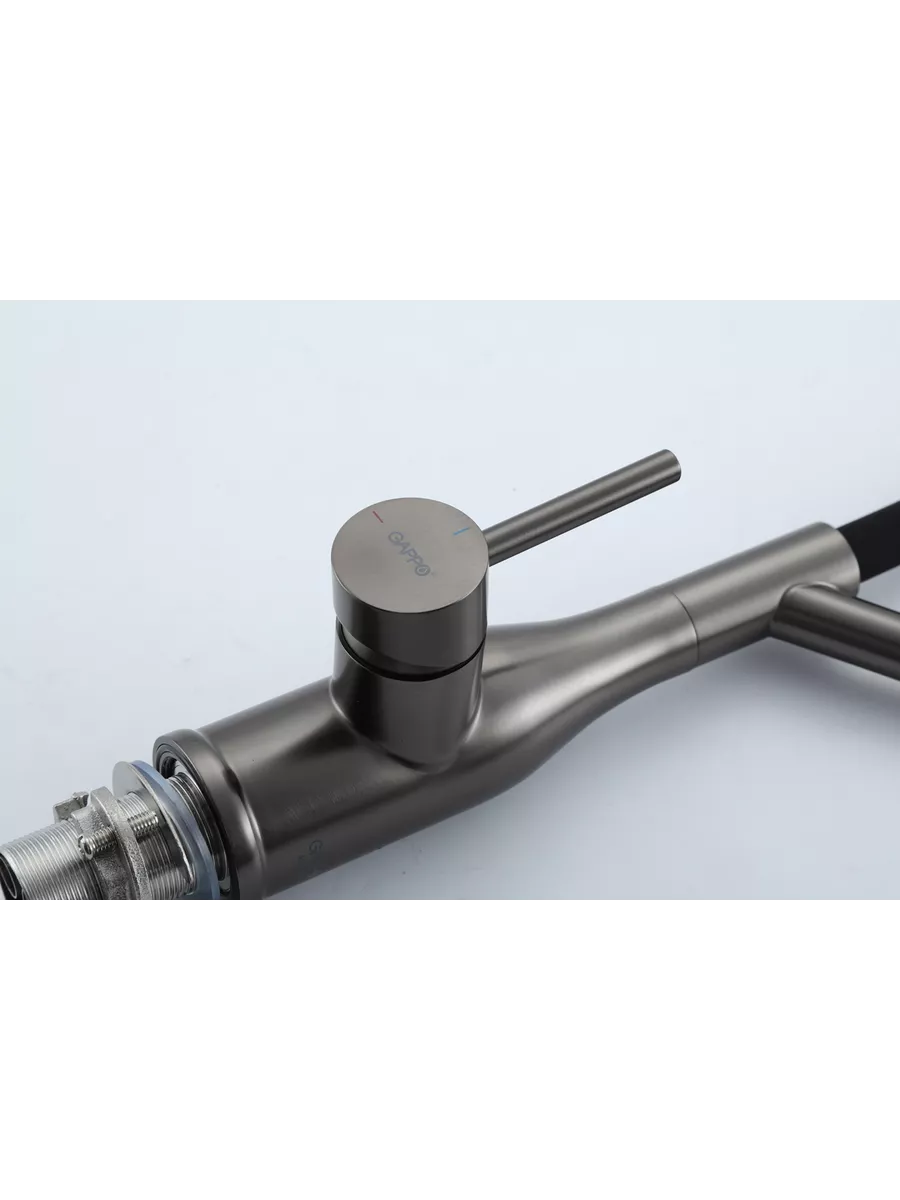 Смеситель для кухни Gappo G4098-19 оружейная сталь