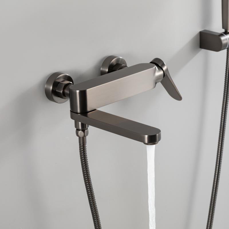 Смеситель для ванны Gappo G10-9 G3210-9 оружейная сталь