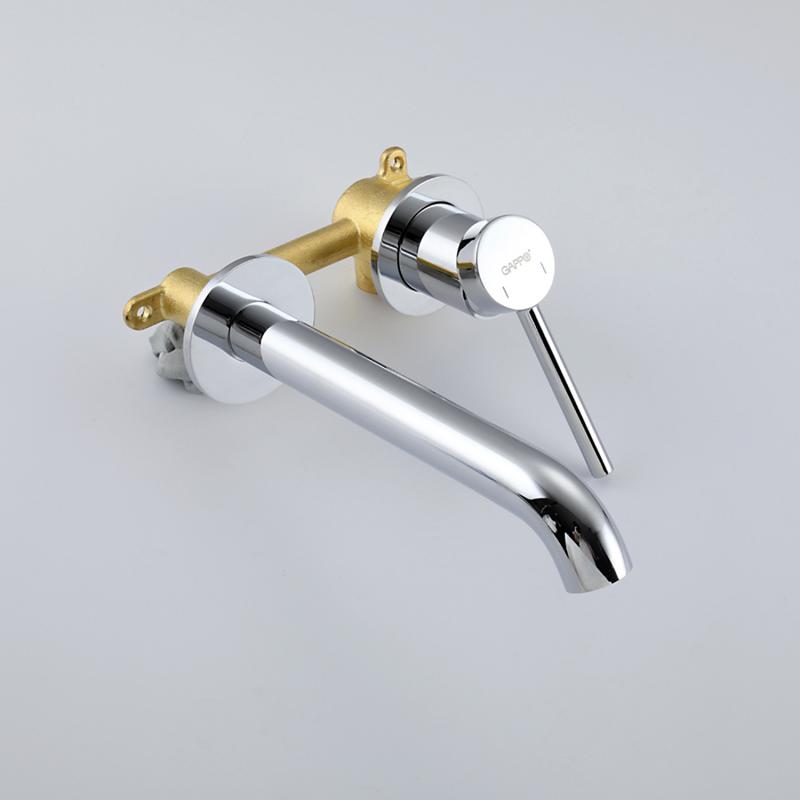 Встраиваемый смеситель для раковины Gappo G06 G1206 хром