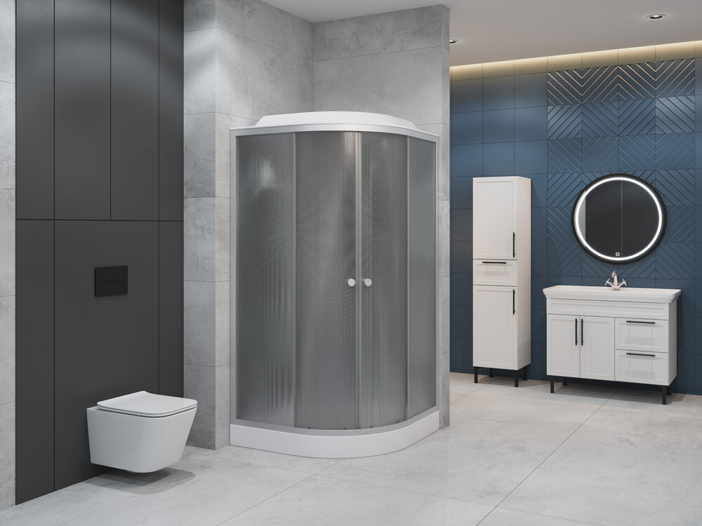 Душевая кабина EvaGold F901BS 90*90, рифленое стекло